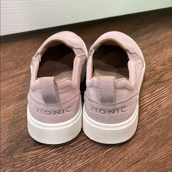 Light Pink Suede Slip-On Vionic Sneakers - Picture 5 of 8